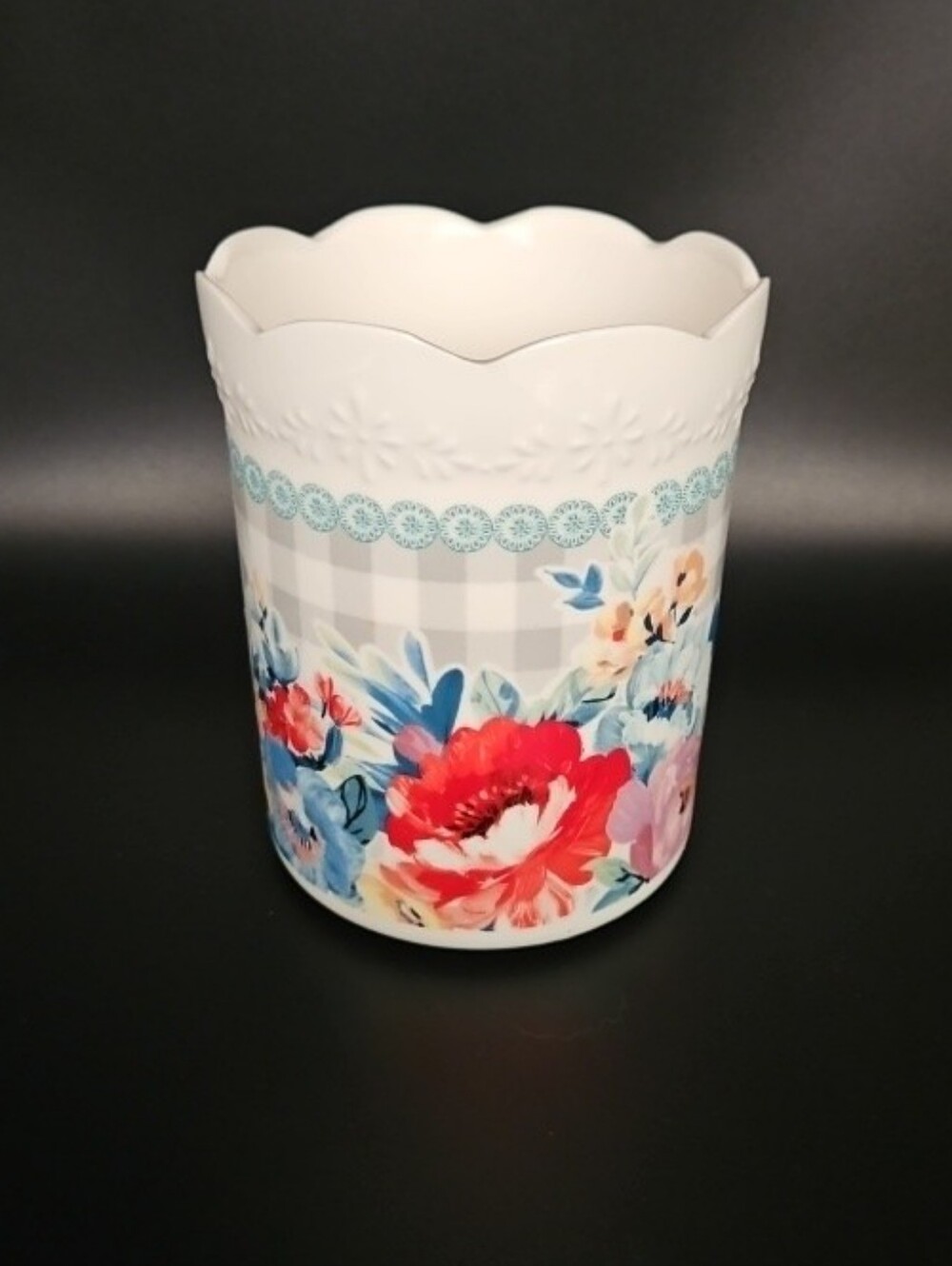 The Pioneer Woman Sweet Romance Melody Floral Utensil Crock Holder Ceramic